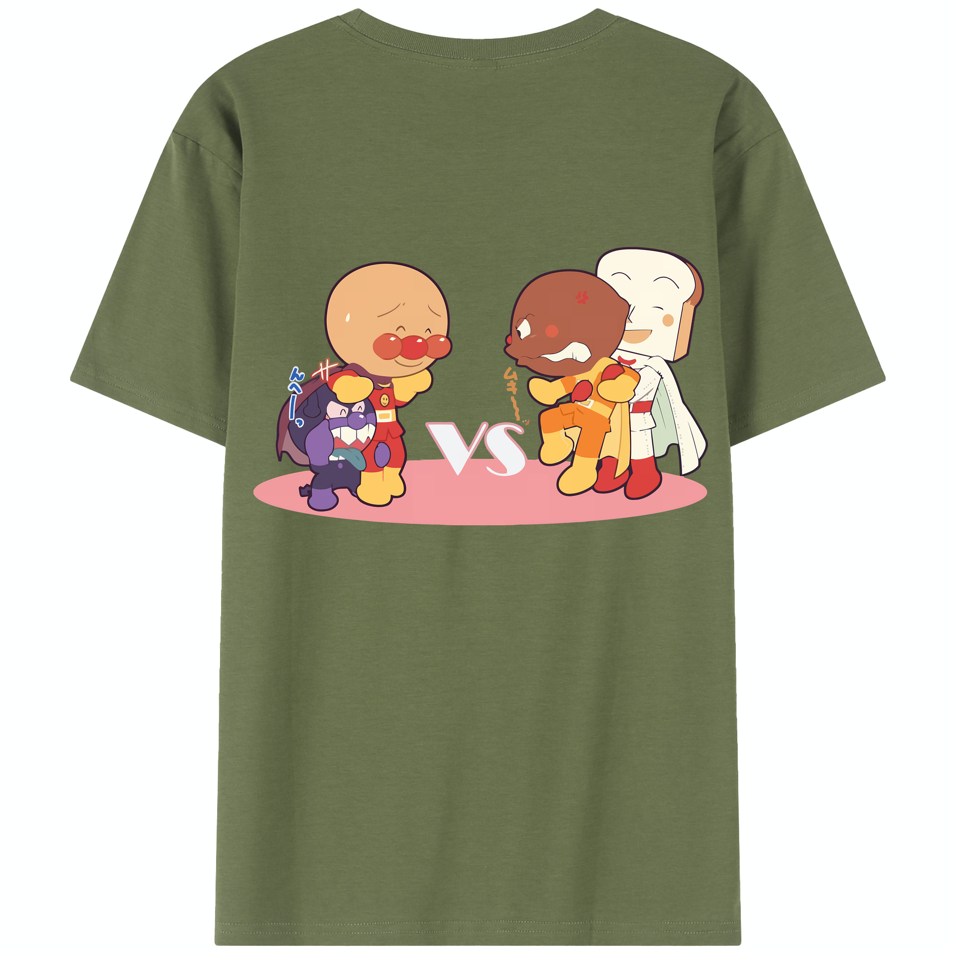 （画像用） アンパンマン Anpanman 綿100％半袖Tシャツ（背面プリント）